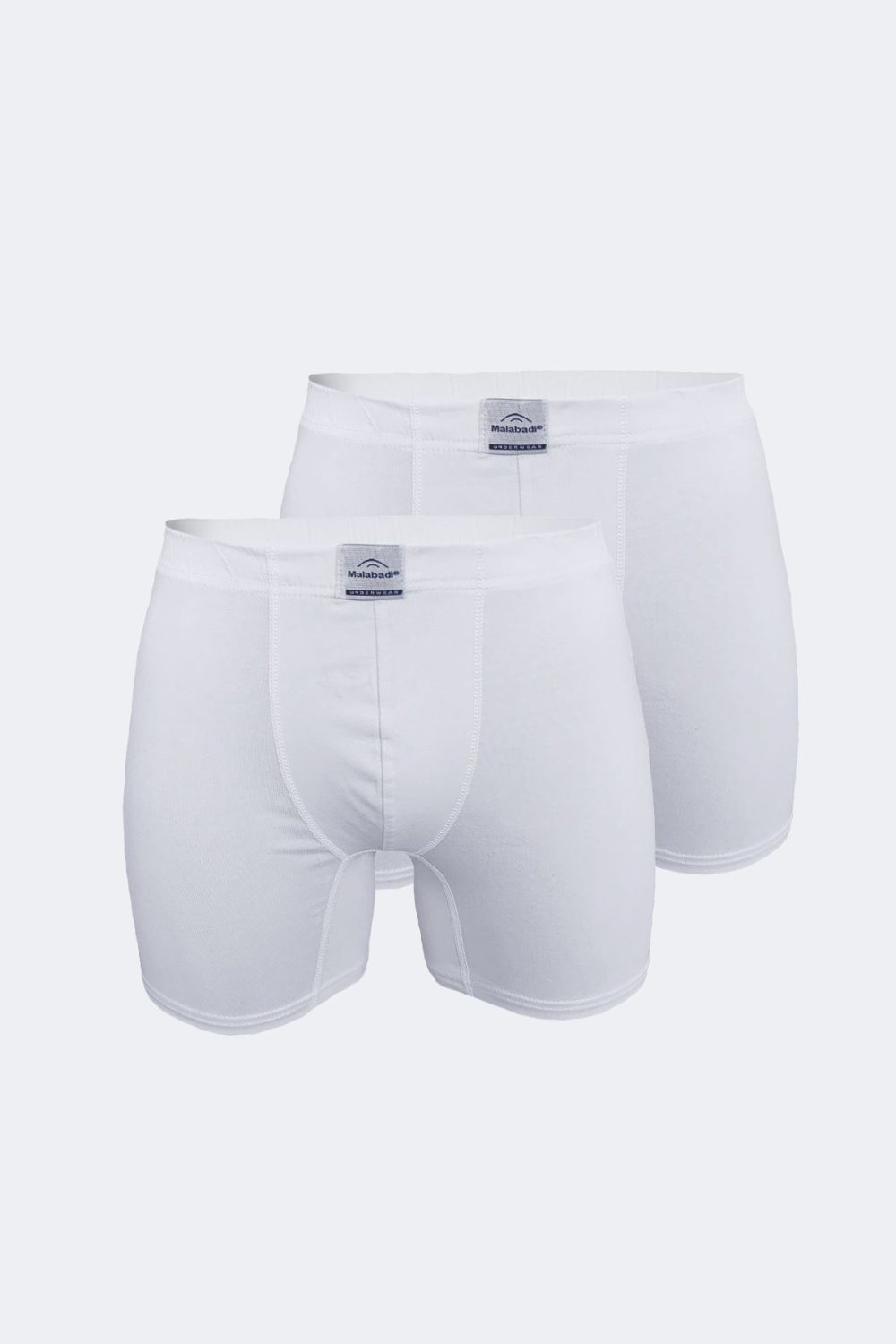 DFN Erkek Beyaz 2 li Pamuk Elastan Uzun Boxer 2M073