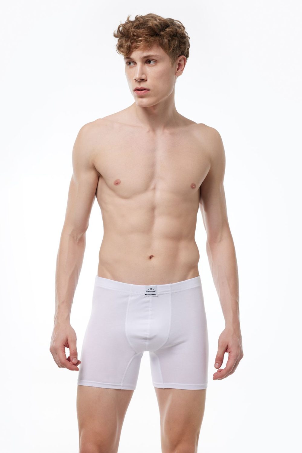DFN Erkek Beyaz 2 li Pamuk Elastan Uzun Boxer 2M073 - Görsel 2