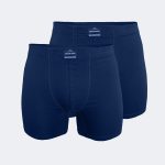DFN Erkek Lacivert 2 li Pamuk Elastan Uzun Boxer 2M073