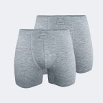DFN Erkek Gri 2 li Pamuk Elastan Uzun Boxer 2M073