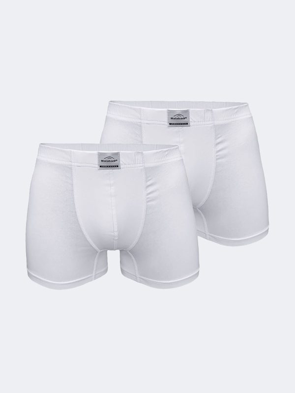DFN Erkek Beyaz 2 li Pamuk Elastan Boxer 074
