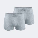 DFN Erkek Gri 2 li Pamuk Elastan Boxer 074