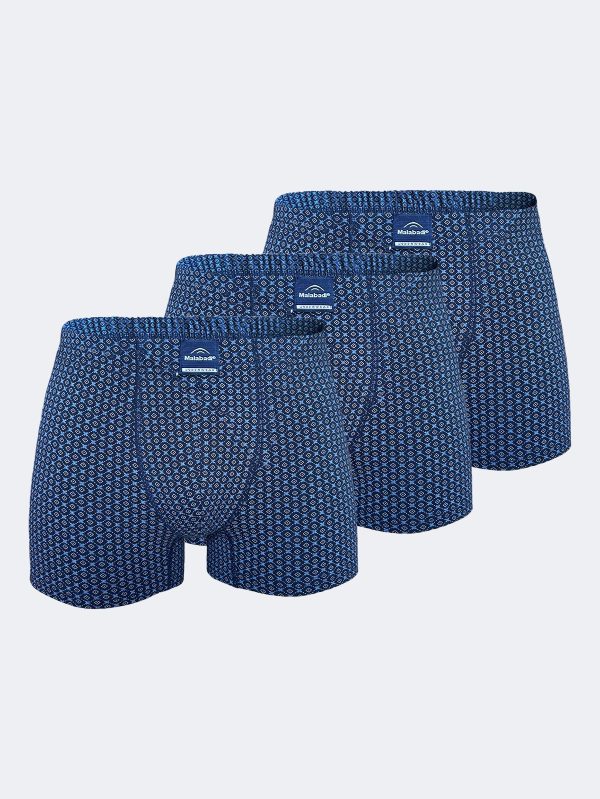 DFN Erkek Desenli 3 lü Pamuk Elastan Boxer 3M074