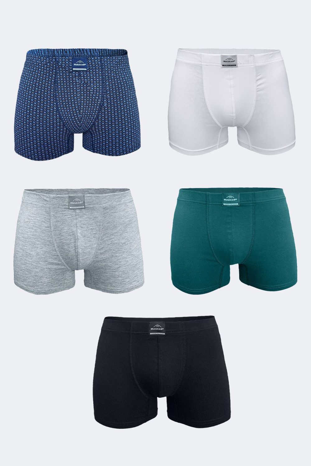 DFN Erkek Karışık Renk 5 Li Pamuk Elastan Boxer 5M074