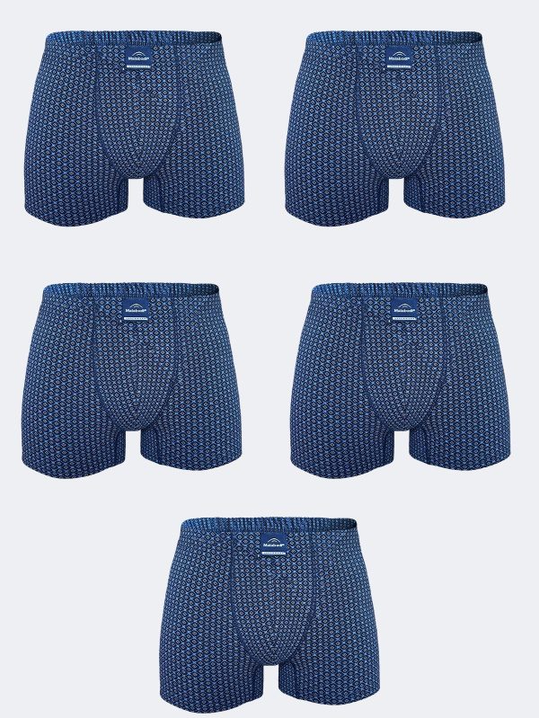 DFN Erkek Desenli 5 li Pamuk Elastan Boxer 5M074
