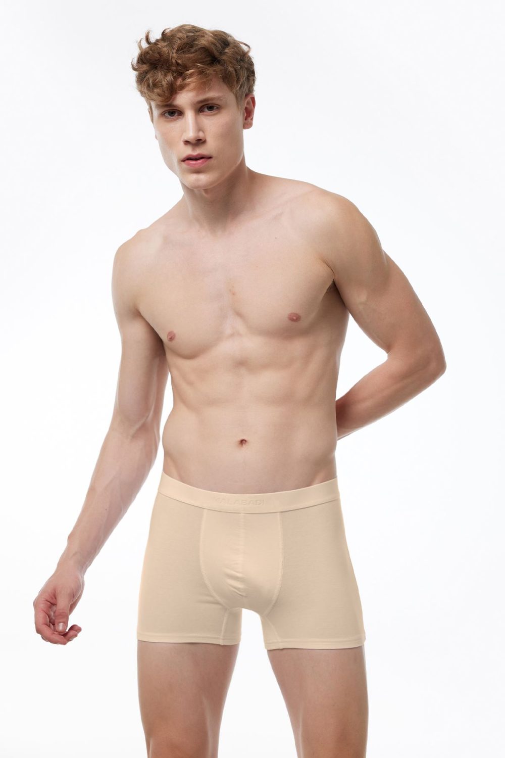 DFN Erkek Ten Rengi 3 Lü Pamuk Elastan Boxer 3M075 - Görsel 2