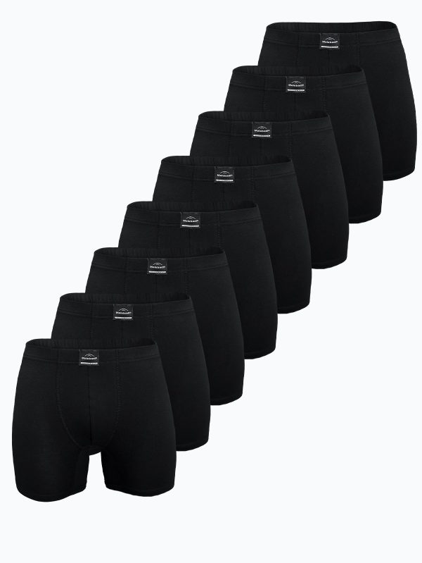 DFN Erkek Siyah 8 li Premium Collection Modal Uzun Boxer 8M250