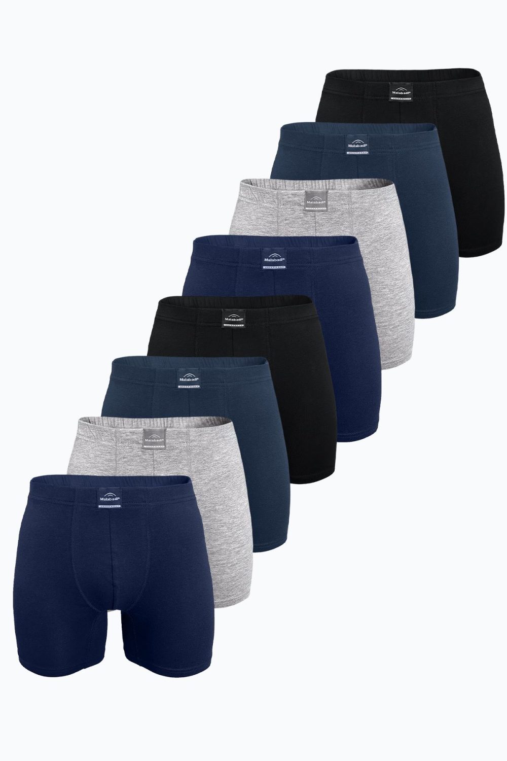 DFN Erkek Düz Karışık Renk 8 li Premium Collection Modal Uzun Boxer 8M250