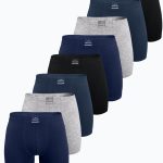 DFN Erkek Düz Karışık Renk 8 li Premium Collection Modal Uzun Boxer 8M250