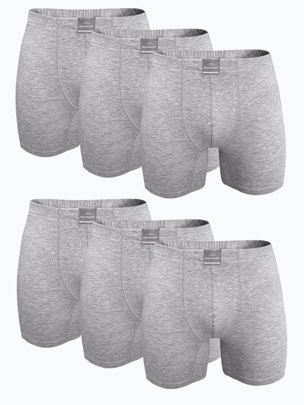 DFN Erkek Gri 6 lı Premium Collection Modal Uzun Boxer 6M250