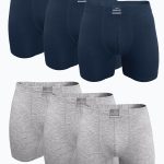 DFN Erkek Füme Gri 6 lı Premium Collection Modal Uzun Boxer 6M250