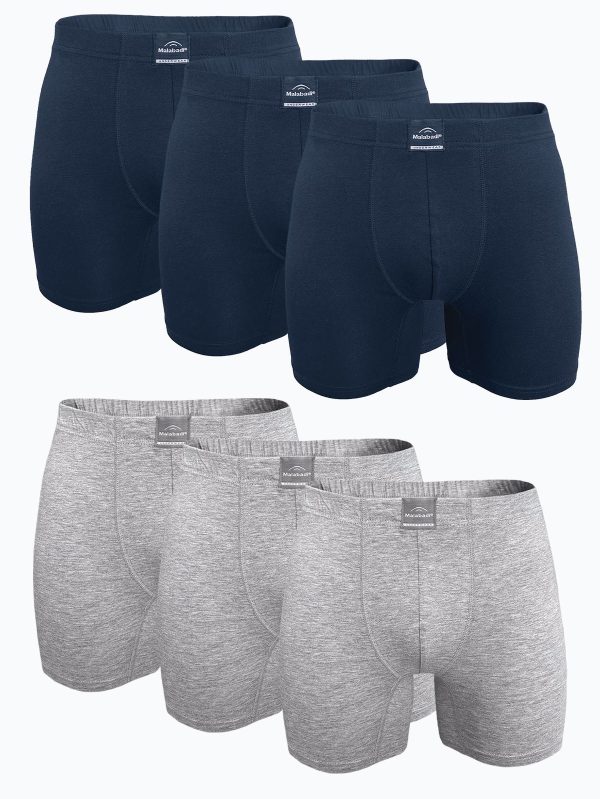 DFN Erkek Füme Gri 6 lı Premium Collection Modal Uzun Boxer 6M250
