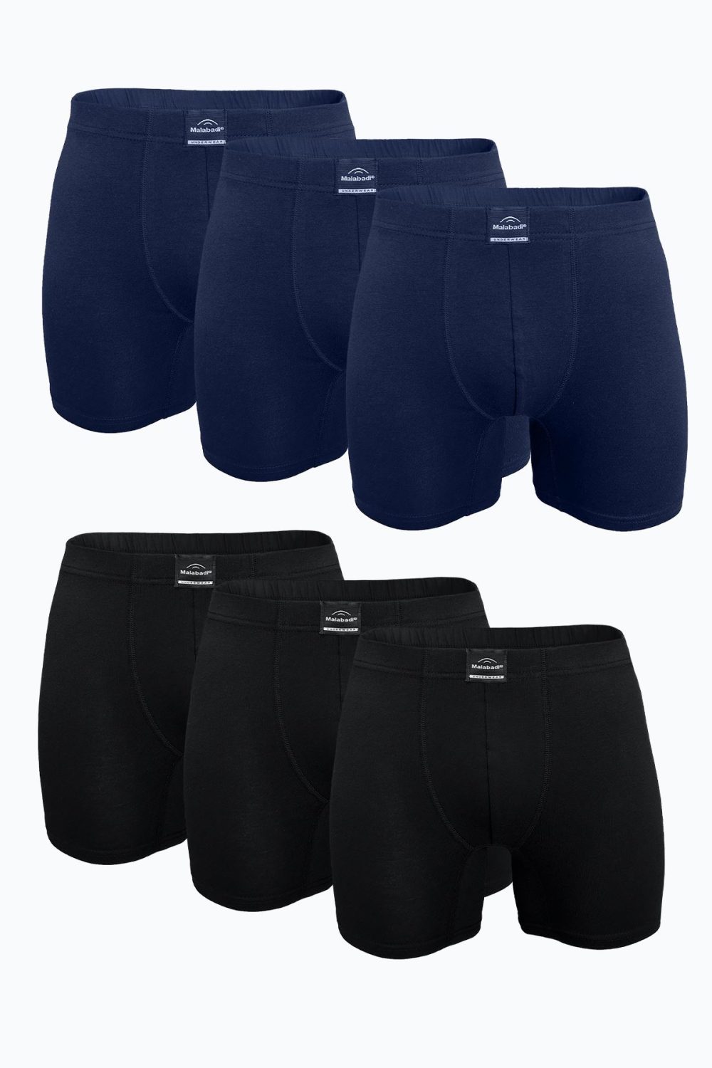 DFN Erkek Lacivert Siyah 6 lı Premium Collection Modal Uzun Boxer 6M250