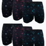 DFN Erkek Siyah Desenli 6 lı Premium Collection Modal Uzun Boxer 6M250