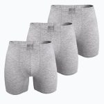 DFN Erkek 3 lü Gri Premium Collection Modal Uzun Boxer 3M250