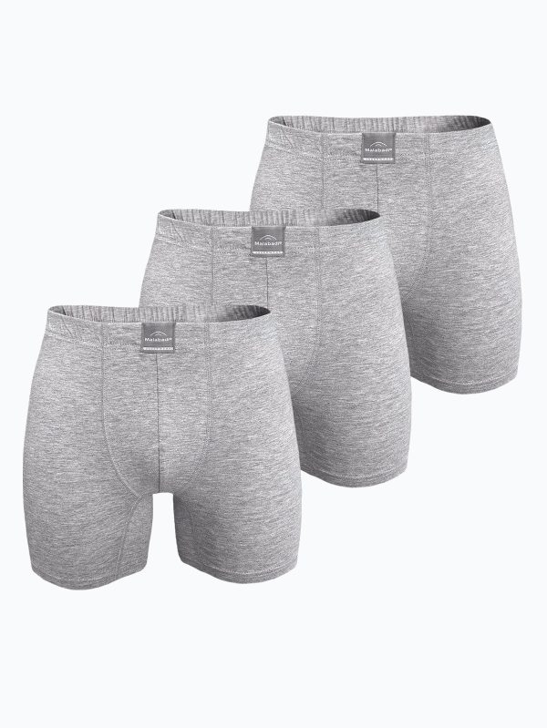DFN Erkek 3 lü Gri Premium Collection Modal Uzun Boxer 3M250