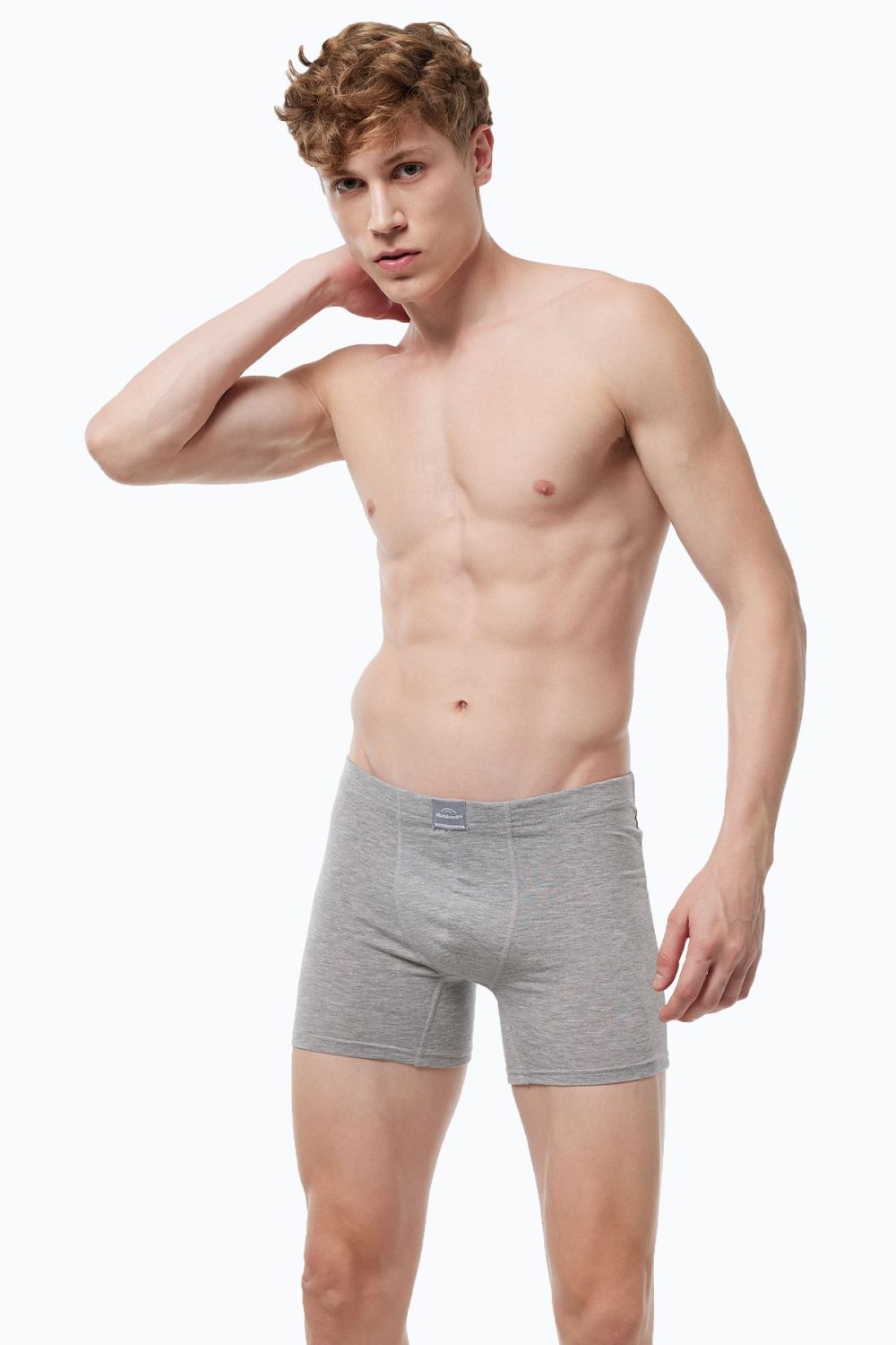 DFN Erkek 3 lü Gri Premium Collection Modal Uzun Boxer 3M250 - Görsel 4