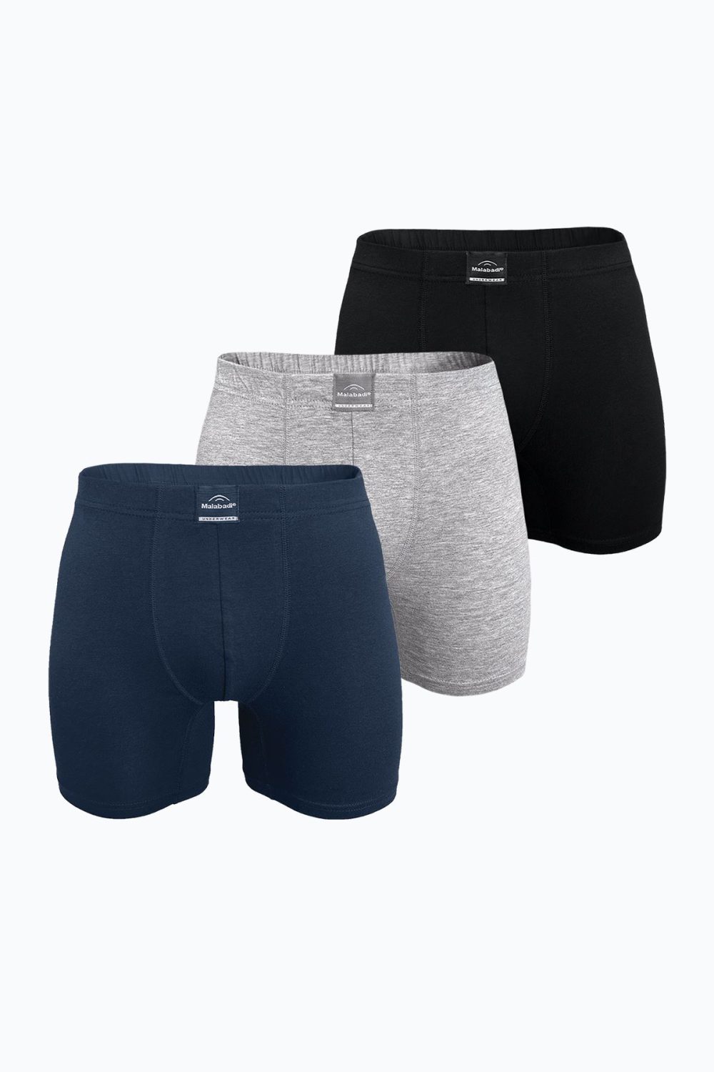 DFN Erkek 3 lü Siyah Gri Füme Premium Collection Modal Uzun Boxer 3M250