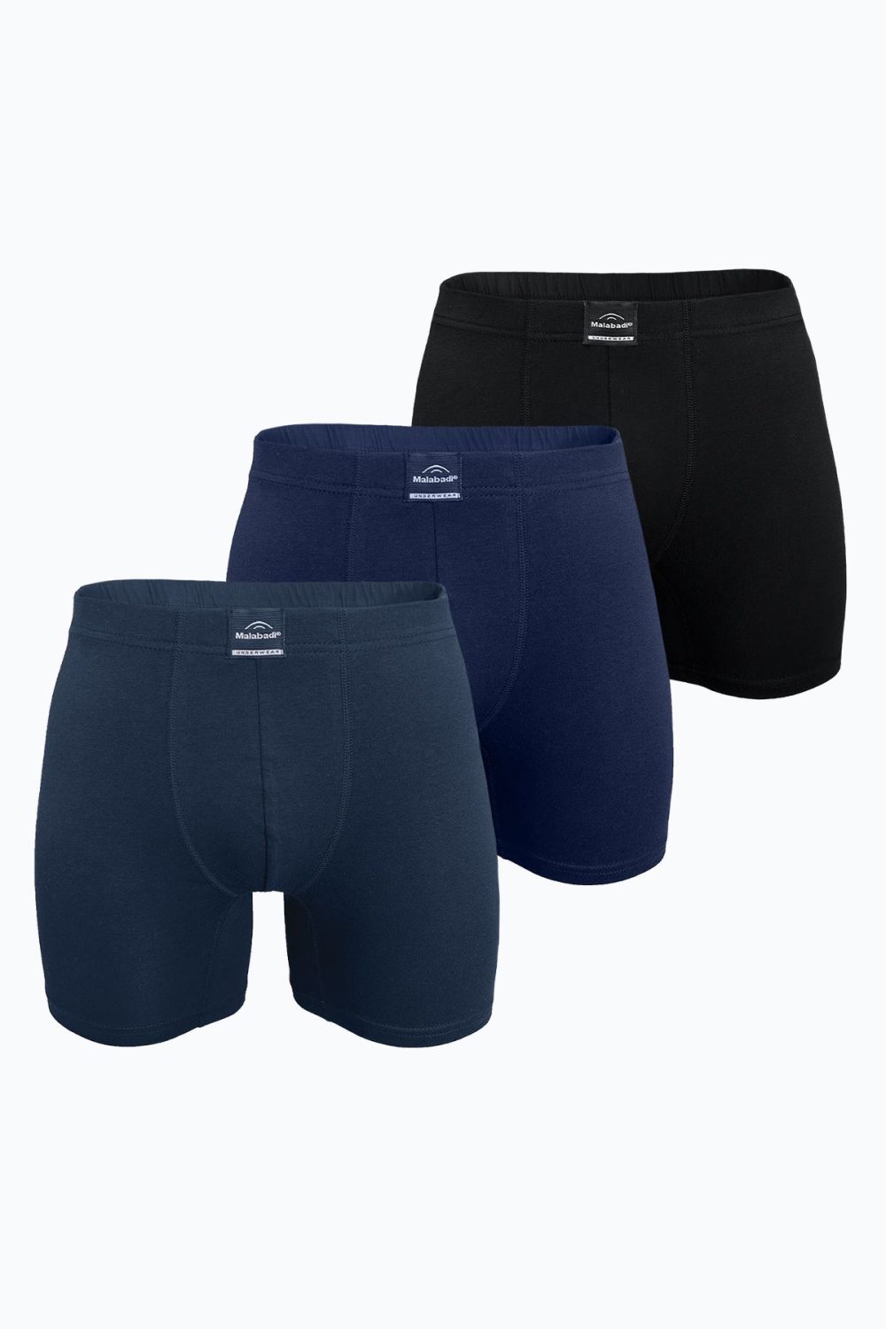 DFN Erkek 3 lü Siyah Lacivert Füme Premium Collection Modal Uzun Boxer 3M250