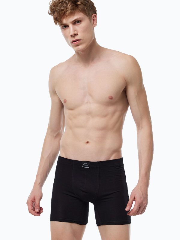 DFN Erkek Siyah Premium Collection Modal Uzun Boxer 250