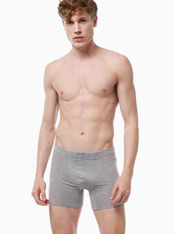 DFN Erkek Gri Premium Collection Modal Uzun Boxer 250