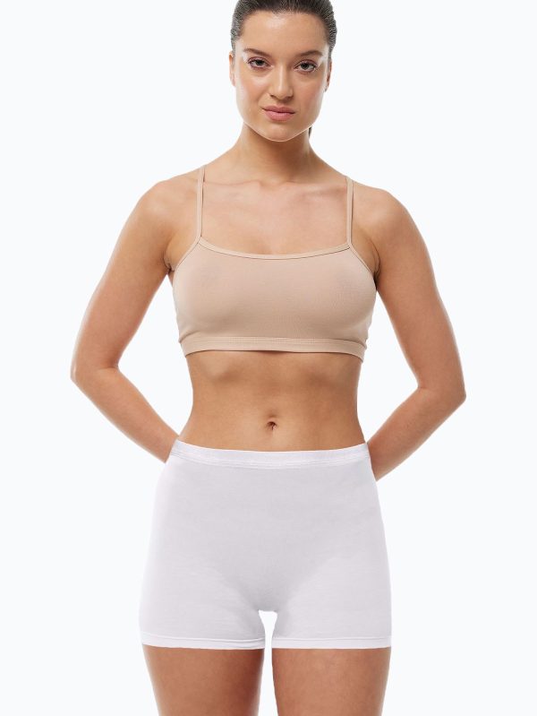 DFN Kadın Beyaz İz Yapmayan Modal Yüksek Bel Boxer 108
