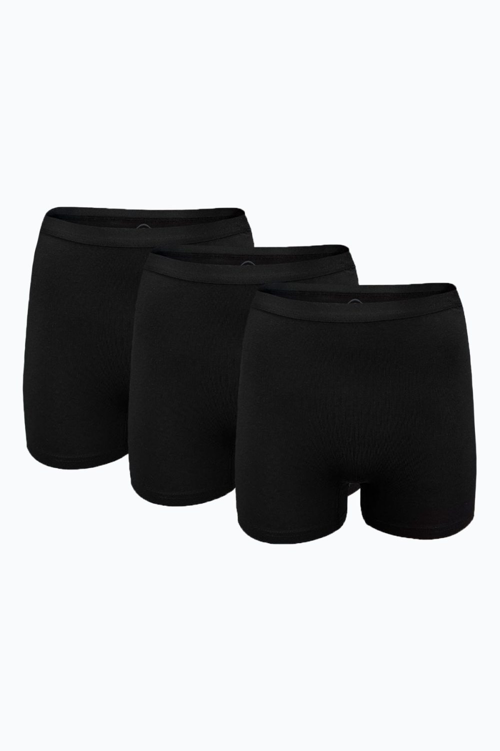 DFN Kadın 3 lü Siyah İz Yapmayan Modal Yüksek Bel Boxer 3M108