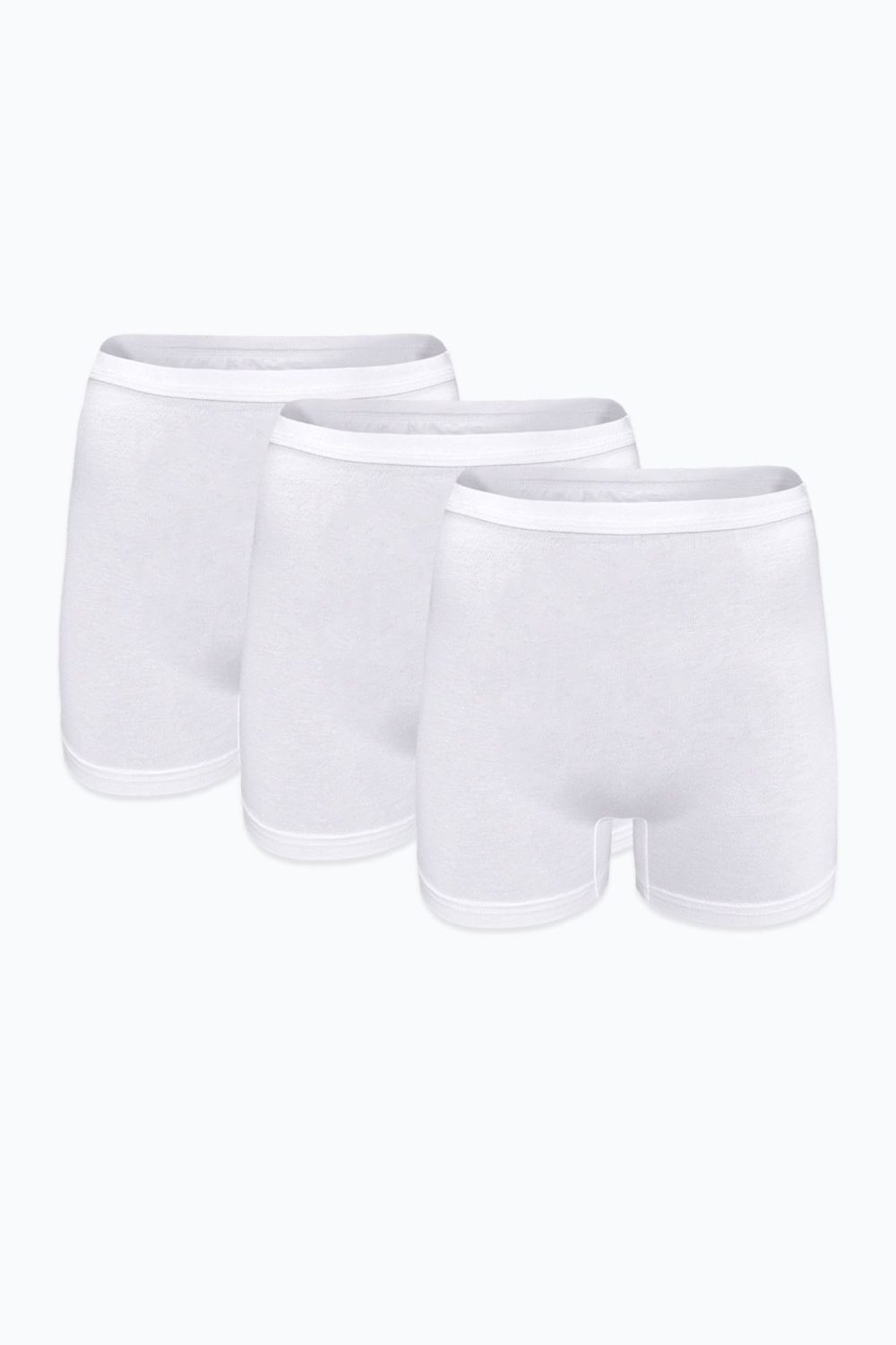 DFN Kadın 3 lü Beyaz İz Yapmayan Modal Yüksek Bel Boxer 3M108