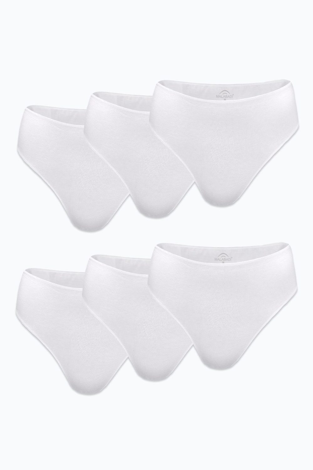 DFN Kadın Beyaz 6 lı Paket Modal Yüksek Bel String Tanga 6M178