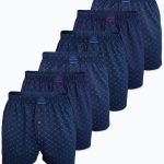 DFN Erkek 6 lı Lacivert Premium Collection Desenli Geniş Kalıp Modal Boxer 6M254