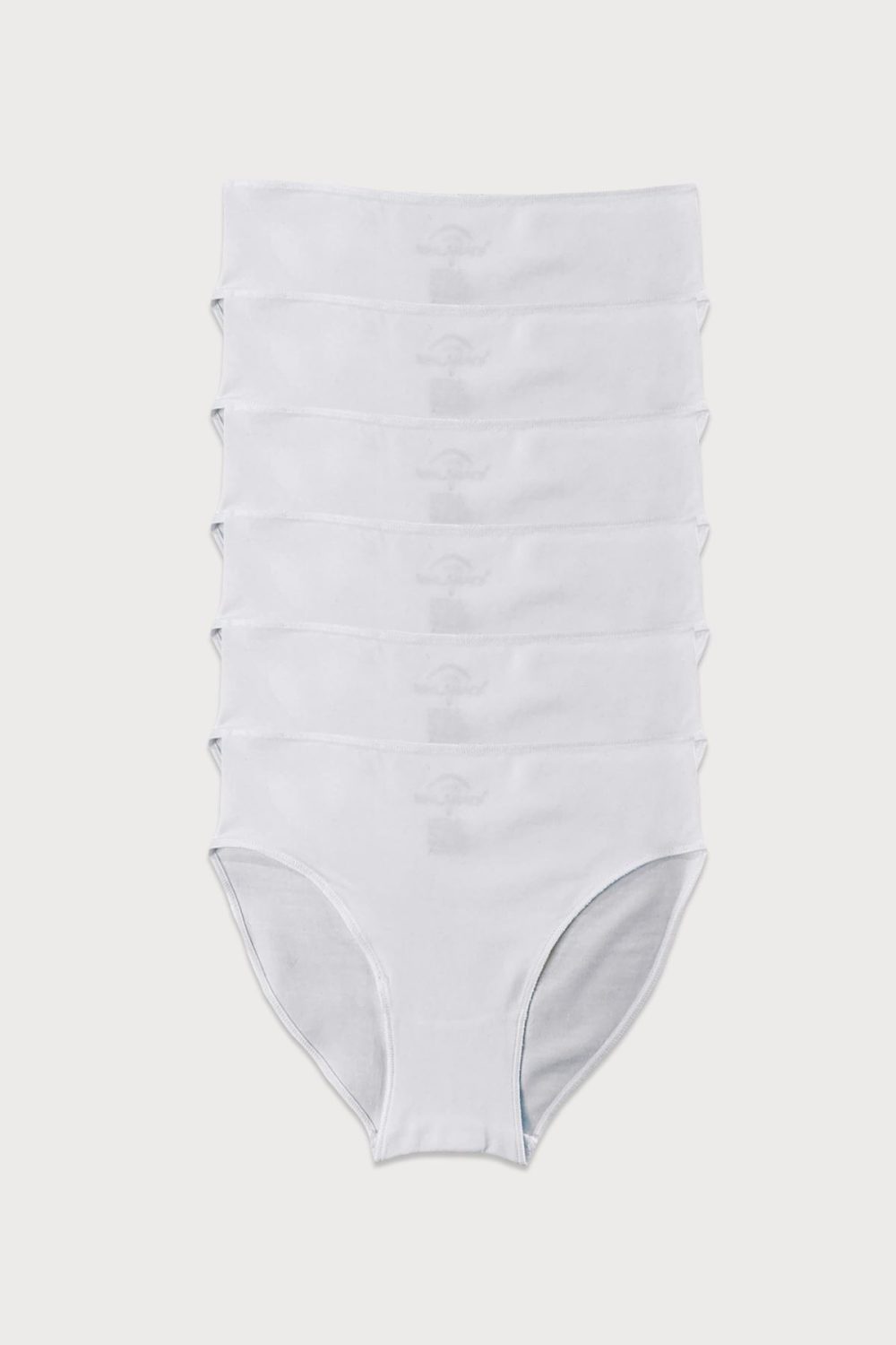 DFN Kadın Beyaz 6 lı Paket Modal Dar Kalıp Ara Bel Slip Külot 187