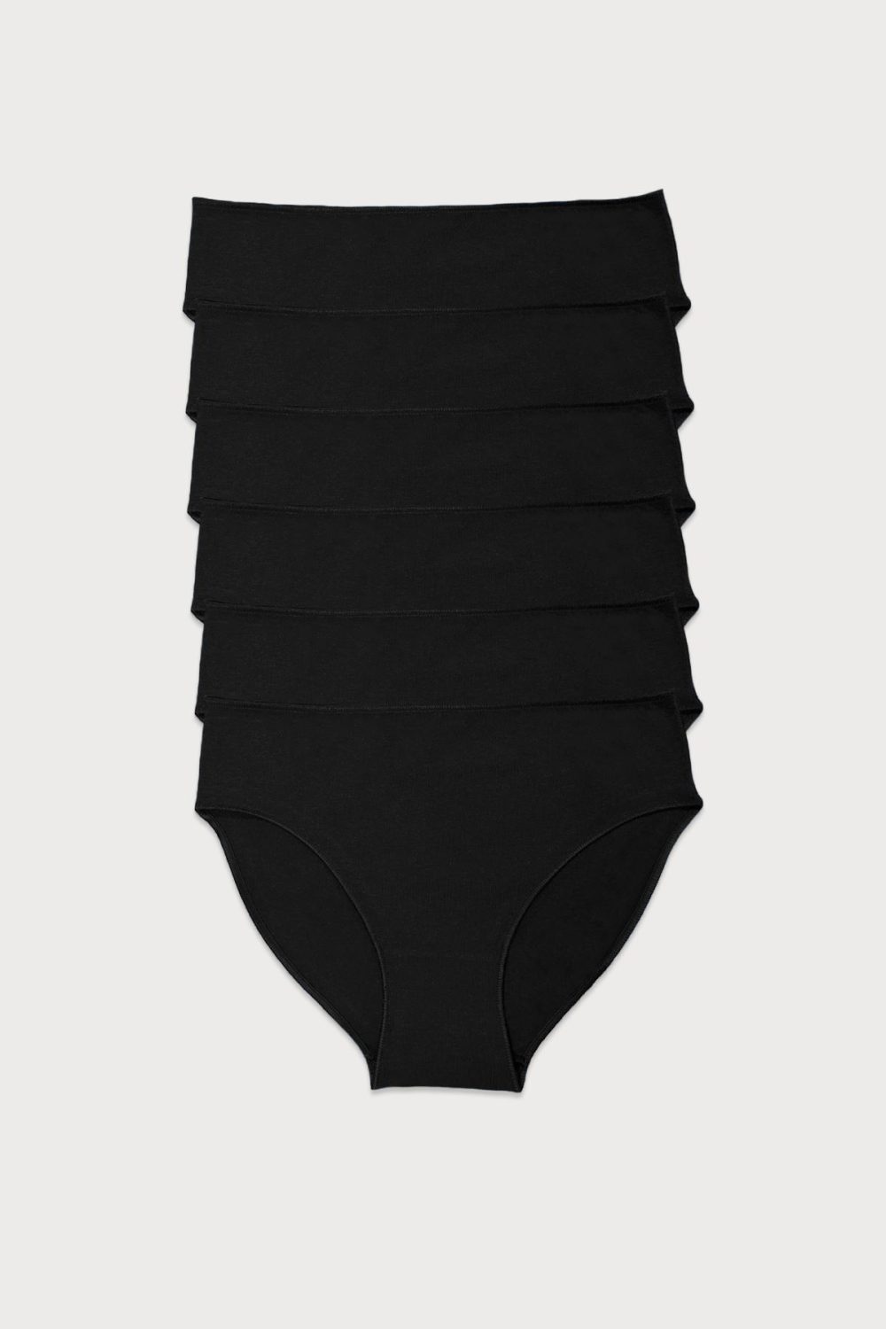 DFN Kadın Siyah 6 lı Paket Modal Dar Kalıp Ara Bel Slip Külot 187